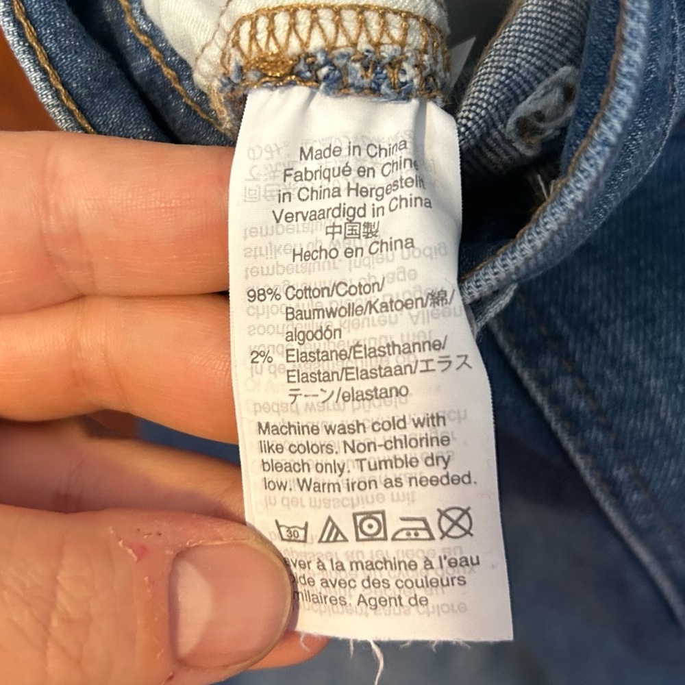 Madewell High Rise Button-Fly Straight Crop Jeans in Medium Blue - Picture 8 of 8